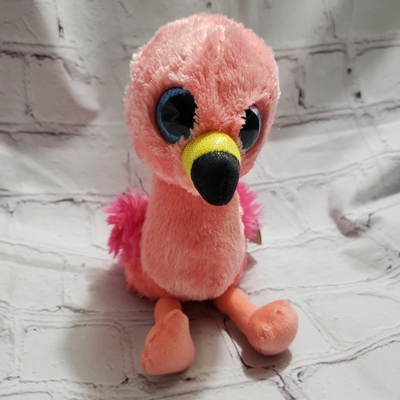 Ty Beanie Boos 6-inch GILDA Pink Flamingo Plush Stuffed Animal Toy Year 2017 - Picture 1 of 11